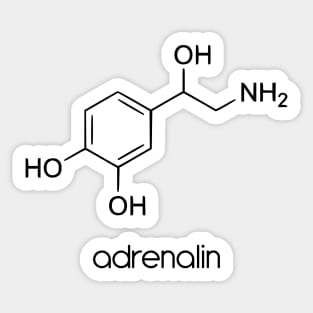Adrenalin Chemical Molecule Formula Sticker